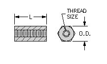 4.5mm Hex Female Standoff