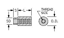 1/4 Round Swage Standoff